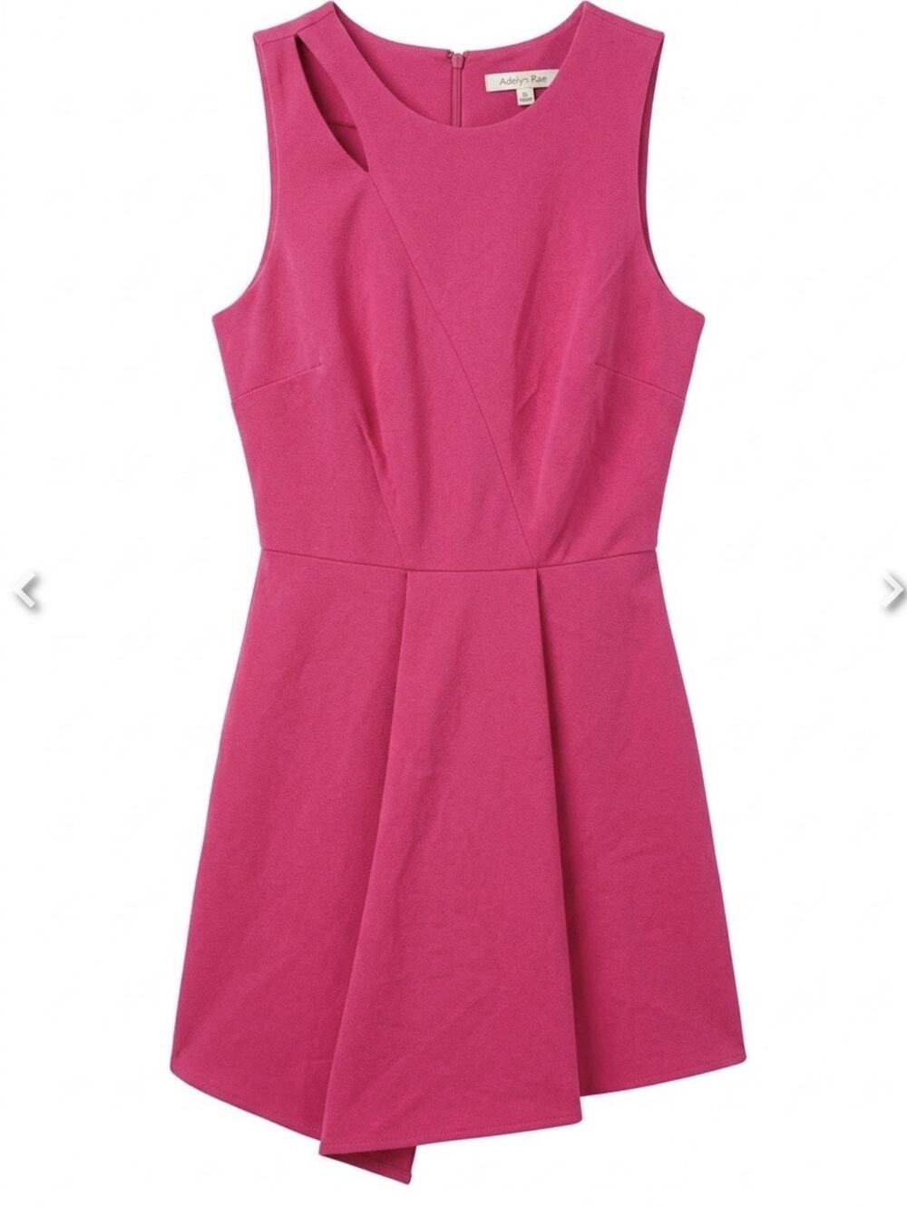 Adelyn Rae Hot Pink Sleeveless Asymmetrical Mini Dress Size Small Excellent